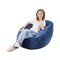 Blue Fabric Bean Bag Chair with Memory Foam, Anti-Slip & Portable